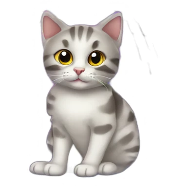 cat in disco ball sticker