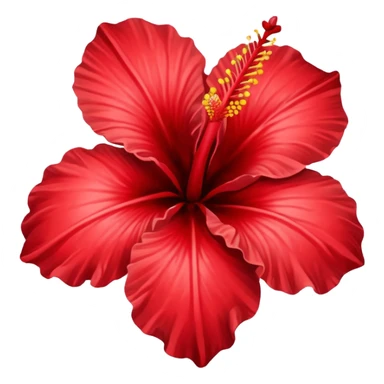 Hibiscus heart sticker