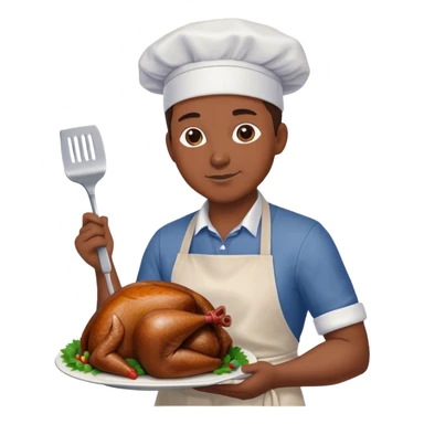 Cooking a turkey sticker