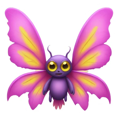 adorable pink and yellow mothman sticker