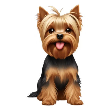 Yorkshire terrier dog sending kiss sticker
