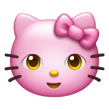 Pink hello kitty face  sticker