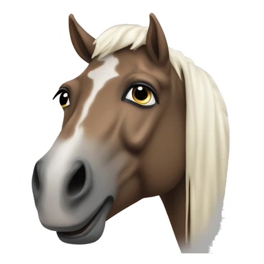 Alazán horse with a white stain in the middle of the face  sticker