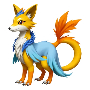 Meloetta-Vernid-Trico-Renamon-Sergal-Pokémon-Digimon-Fakémon-fusion-hybrid-creature sticker