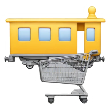 a train made of shopping cart sticker