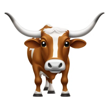 Longhorn with a football sticker