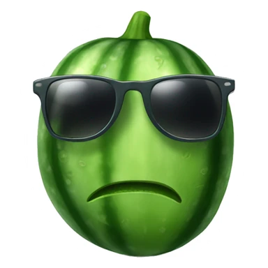 A nervous cucumber wearing sunglasses  sticker
