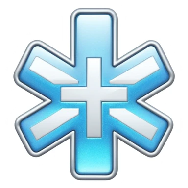 glitter white symbol of hospital sticker
