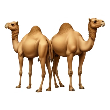 High resolution camels without fur sticker
