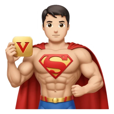 superman flexing youtube golden play button sticker
