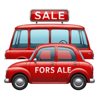 a car with a big capital letters for sale sign painted onto the window sticker