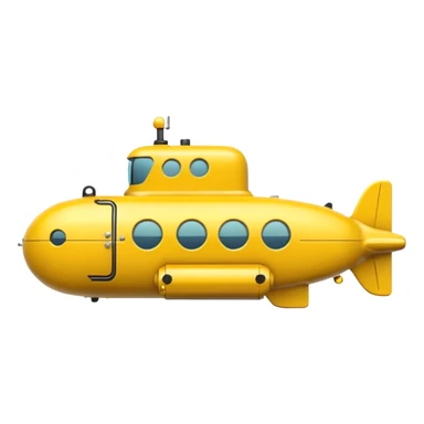 mini single submarine in cartoon  sticker