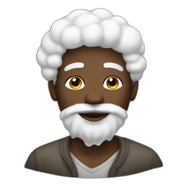 Black man with cotton sticker