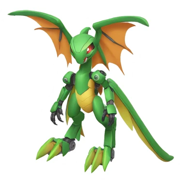 Mechanical Flygon-Charizard-Medabot-Mecha full body sticker