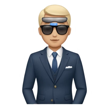Office worker in a suit and wearing sunglasses sticker