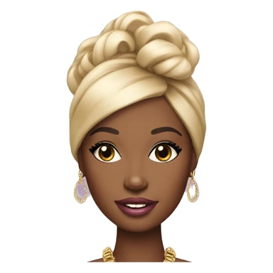 glamorous black barbie  sticker