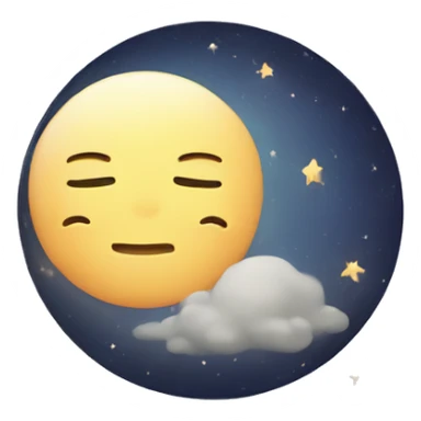 Dazzling moon sleeping peacefully  sticker