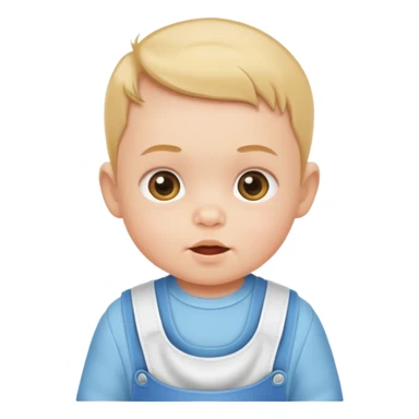 baby with bib sticker