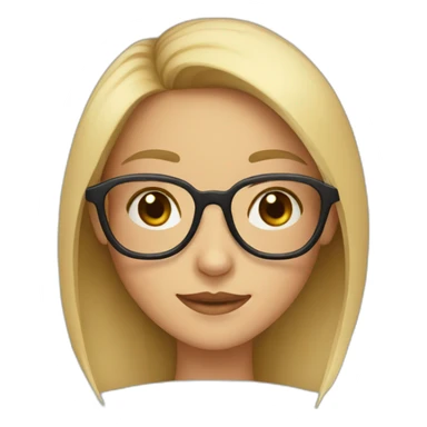 girl with hexagonal glasses sticker