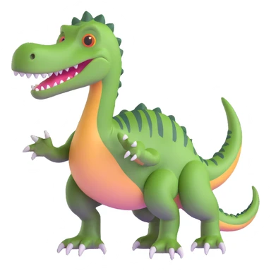 dinosaur with big toes sticker