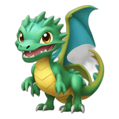 Dracofeu pokémon sticker