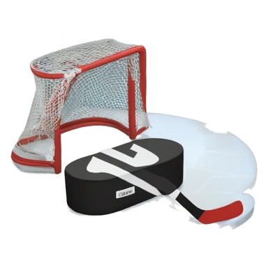 Hockey puck going in the net sticker