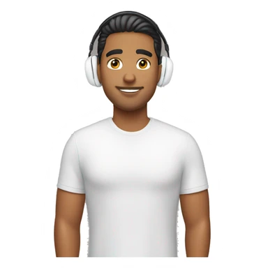 Latino wearing AirPods Max  sticker