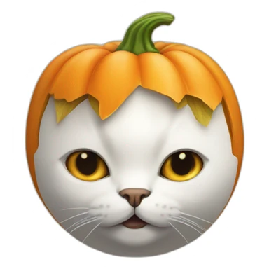 Citrouille sur un chat sticker