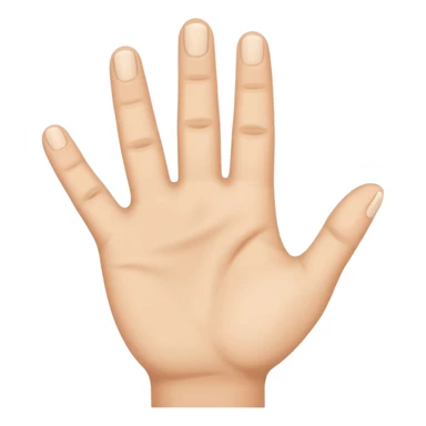 realistic human hand, neutral expression sticker