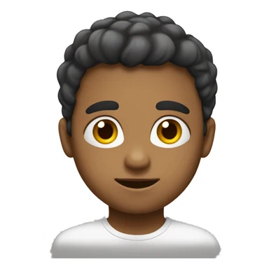 un niño con pelo liso, corto y PIEL COLOR BLANCA  ojos NEGROS LLENTO sticker