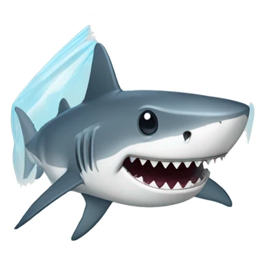 shark in a plastic bag sticker