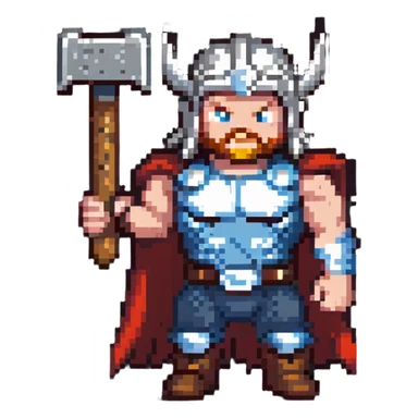 Thor with hammer sticker