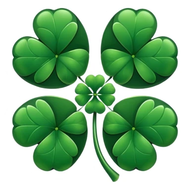 Trebol de 5 hojas de black clover oscuro  sticker