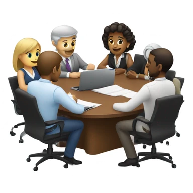 sitting in a meeting room  sticker