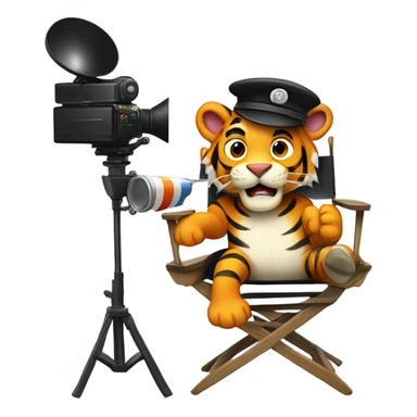 Movie producer male tiger sticker