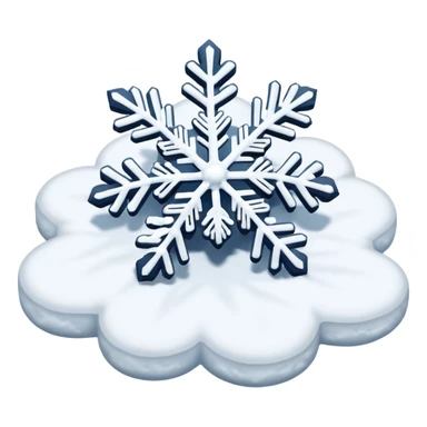 A gentle snowfall with large flakes floating downward. sticker