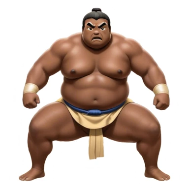 Sumo Wrestling – Cinematic Realistic Sumo Wrestling Scene, featuring a powerful sumo wrestler in traditional mawashi engaged in an intense bout on a sandy dohyo, muscles tensed and sweat glistening under dramatic arena lighting, capturing the raw energy and tradition of the sport. sticker