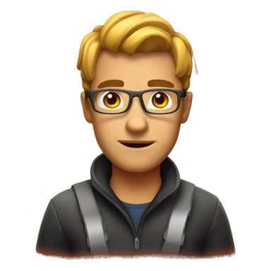 a programmer with fire background sticker