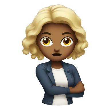 angry woman with fist sticker