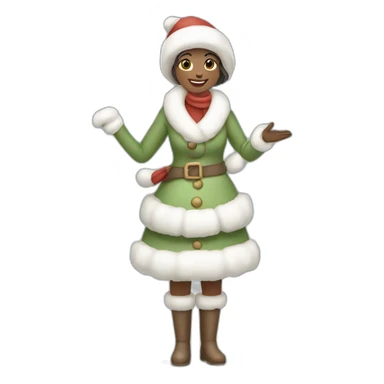 christmas-snow-woman-full body sticker