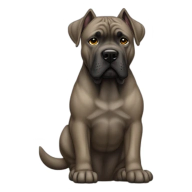 dog Cane Corso color fawn full body sticker