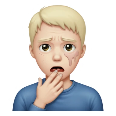 Person choking themselves  sticker