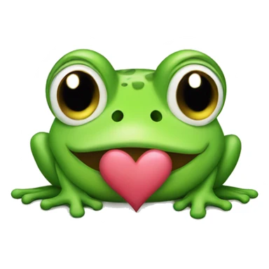 cute frog sending love sticker