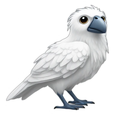yetti slim white bird sticker