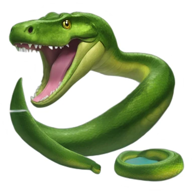 Titanoboa qui enroule un deinosuchus sticker