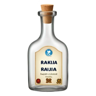 Rakija bottle sticker