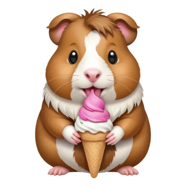 Guinea pig eating ice cream sticker