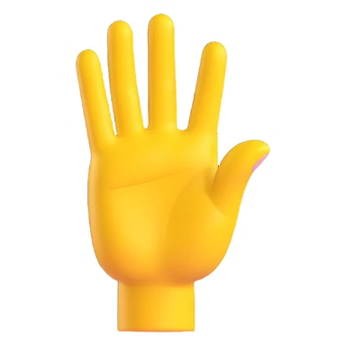 yellow hand making the 'OK' gesture, 3D emoji style, glossy finish sticker