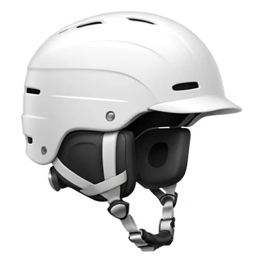 white ski helmet no goggles sticker