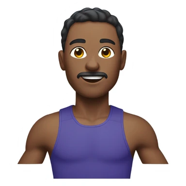 runner purple shirt blue shorts sticker